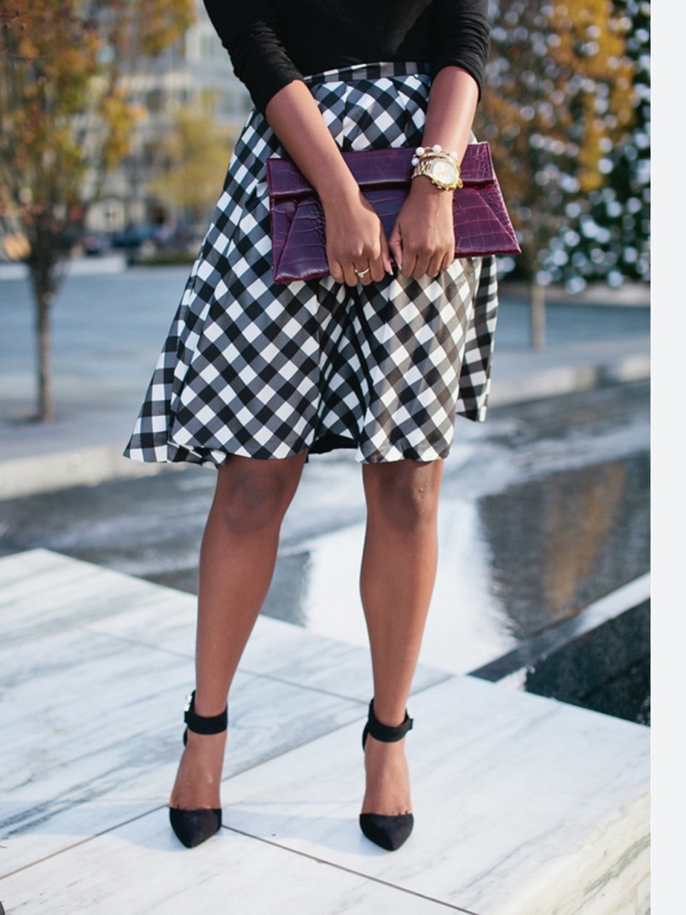 Talbots Buffalo Check Skirt
